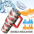 thumbnail image 5 of Red Christmas Car Pattern Tumbler with Handle and Lid,40oz Double Wall Vacuum Insulated Tumbler,Cups Gift for Women and Men, 5 of 7