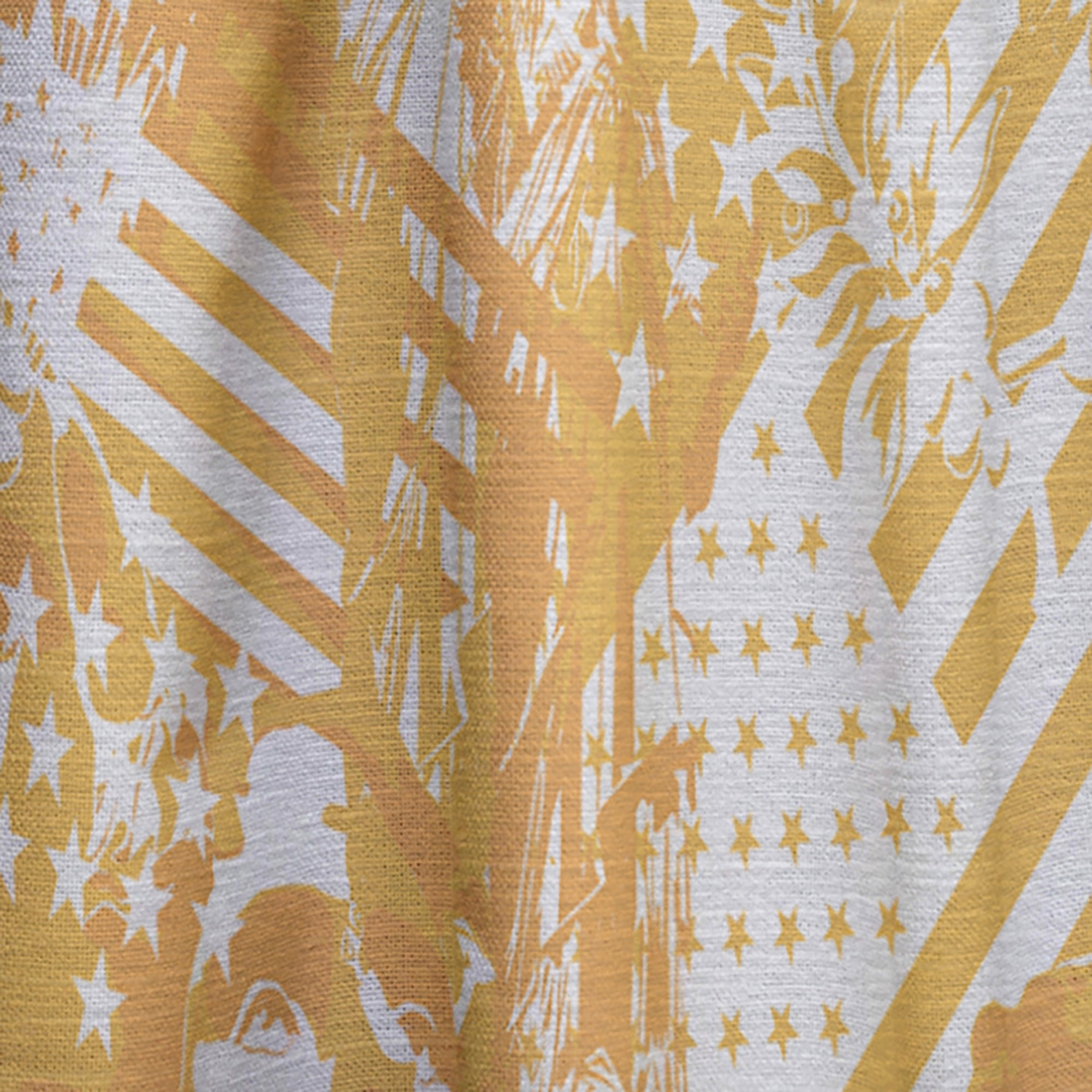 Designart 'Abstract Retro US Statue Of Liberty Eagle' Americana Curtain Panel