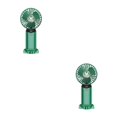 thumbnail image 2 of Inteprter Ventilador portátil Pantalla LCD 4 Engranajes Dibujos animados Ajustable Verano al aire libre Pantalla de alimentación digital Verde 2Conjunto, 2 of 6