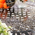 thumbnail image 6 of VIVIJASON 83.80" Cast Aluminum Adjustable Outdoor Dining Table with Umbrella Hole, Antique Bronze, 6 of 7