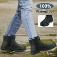 thumbnail image 3 of EONROACOO Mens Rain Boots Waterproof Rubber Ankle Boots for Mens, Black(Size 9), 3 of 10