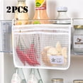 thumbnail image 2 of Bolsa de malla de almacenamiento para refrigerador, bolsa colgante de doble compartimento para condimentos, aperitivos y comida, accesorios de cocina, 1/2 piezas, 2 of 4