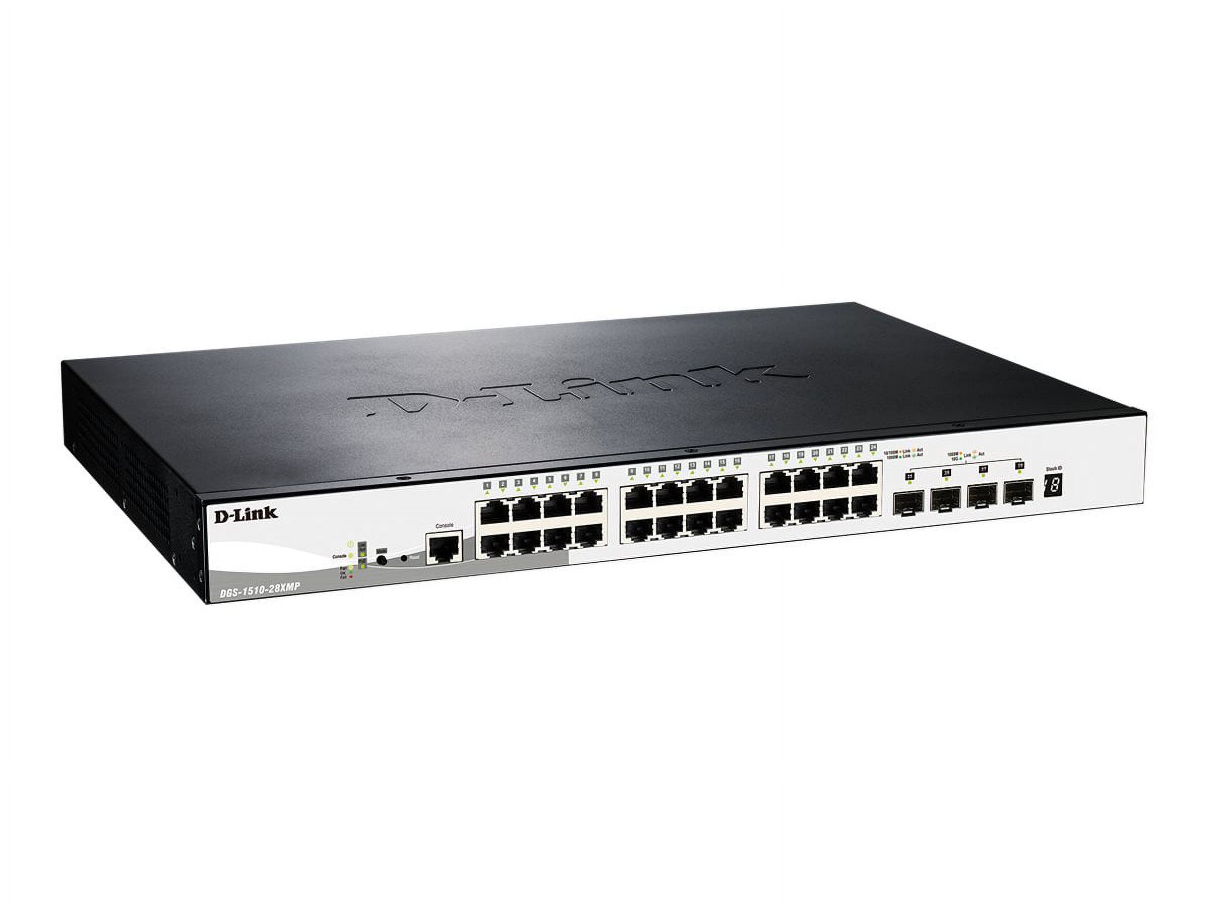D-Link SmartPro DGS-1510-28XMP - switch - 28 ports - managed - rack-mountable - image 2 of 3