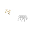 thumbnail image 5 of 5 Sets Wooden Bird Figurine Bull Ornament Resin Material Abstract Style for Home Entryway Tabletop Shelf, 5 of 8