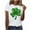 White 01, variant on Summer Tops for Women 2025 St Patrick's Day Round Neck Graphic Tee Shirts Funny Printed Short Sleeve Tshirts