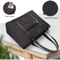thumbnail image 3 of Laptop Tote Bag for Women 17.3 Inch Laptop Bag Large Teacher Tote Bag Waterproof Nylon Work Bag with Wristlet Wallet Computer Tote Bag Handbag Satchel Shoulder Bag (2pcs), 3 of 8