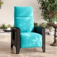 thumbnail image 1 of Fauteuil Inclinable de Patio Réglable à 150° - Chaise Longue d'Extérieur en Osier Rotin avec Table d'Appoint Relevable Prolongée, Coussin Amovible, Résistant aux Intempéries, pour Jardin, Piscine, Terrasse, 1 of 8