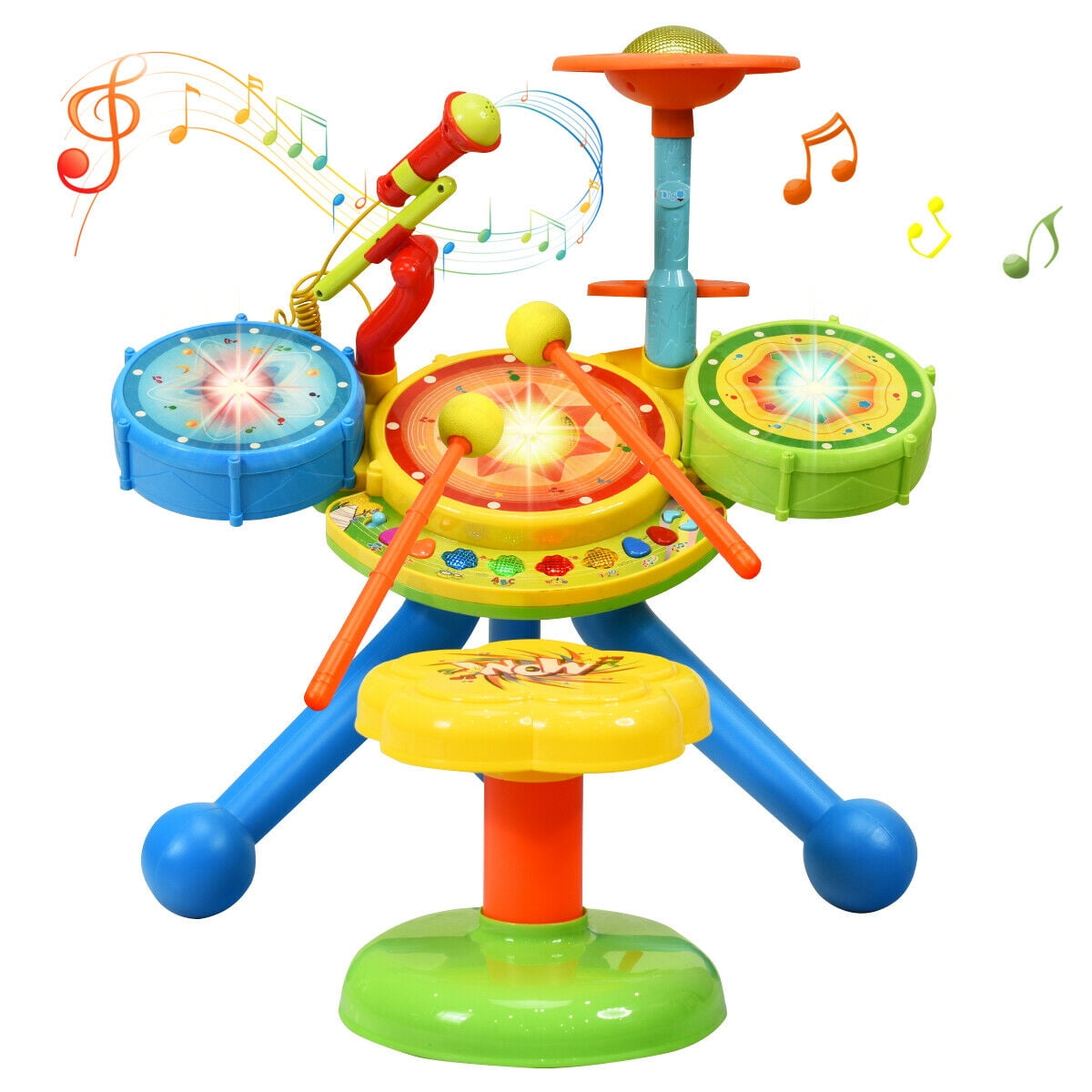 VTech KidiBeats Learning Music Toy Drum Set Model 1344 Blue/Orange 