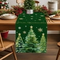 thumbnail image 2 of Green Christmas Tree Dresser Scarf Farmhouse, Dining Table Decorations for Wedding/Parties, Xmas Tree Snowflake Farmhouse Table Runner 36 Inches Long for Kitchen Dining, 13 x 36 In, 2 of 9