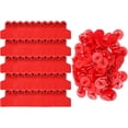 thumbnail image 2 of ABPETE Blank Ear Tags 100 Pieces Livestock Ear Tags Blank Livestock Identification Cards for Cattle Cow Pig Goat Sheep Dog (red), 2 of 8