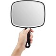 thumbnail image 1 of Hand Mirror, Black Handheld Plain Mirror with Handle,Square, 1 of 3