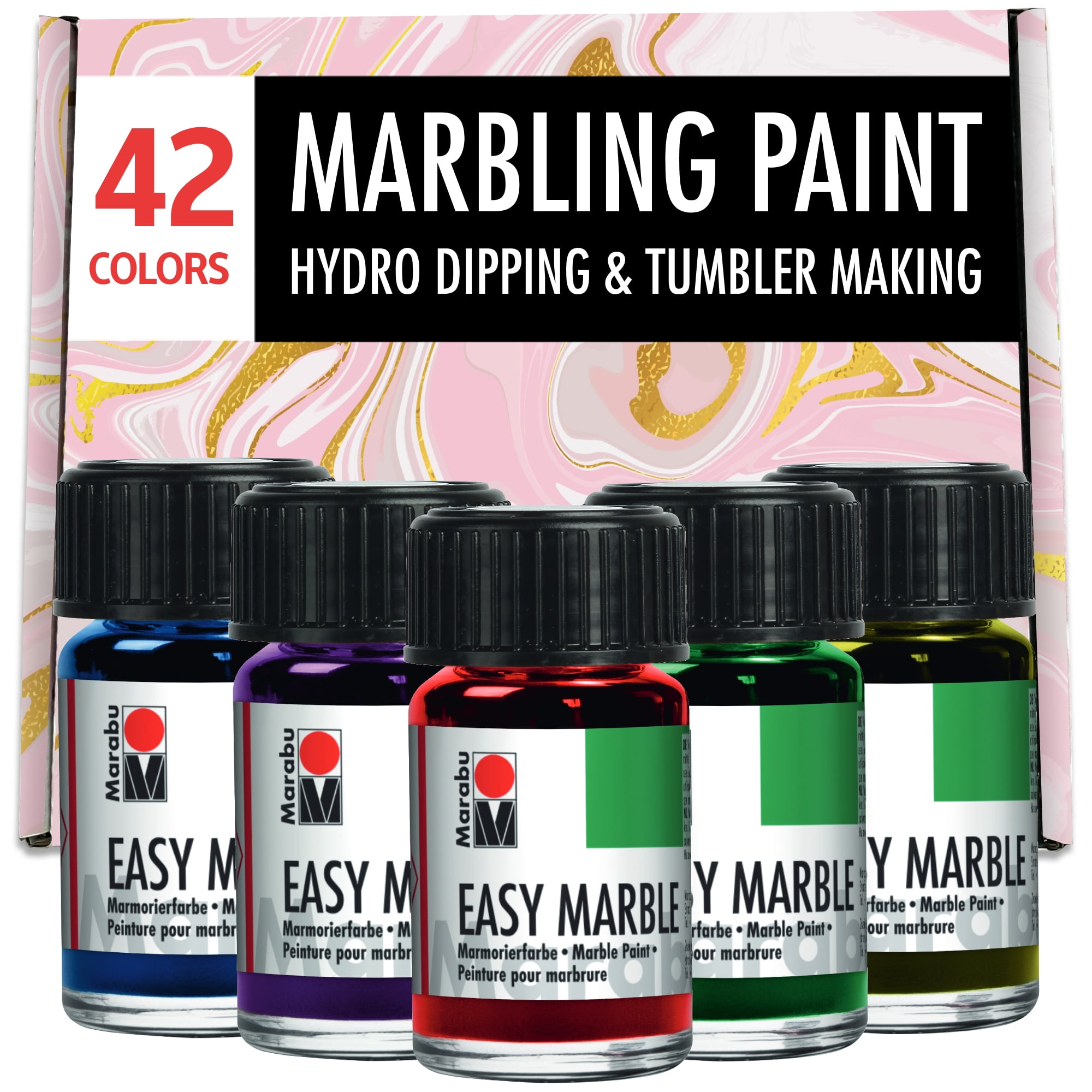 Marabu Easy Marble Paint, Marbling Paint Kit for Hydro Dipping, 42