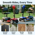 thumbnail image 3 of ​TOXOZERS Mobility Scooter for Seniors and Disabled Individuals Featuring Bright Headlights, USB Port, Basket, and Long-Range Battery in Silver, 3 of 11