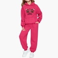 thumbnail image 2 of Christmas Girls' Clothing Sets Cute Long Sleeve Hooded Sweatshirt and Sweatpants Tracksuits 2 Pieces Fall Outfits 2-13 Years, 2 of 5
