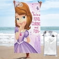 thumbnail image 1 of Toallas de playa de Sofia The First, toallas de baño absorbentes y ligeras de secado rápido, toalla de baño de microfibra ultra suave para viajes, playa, gimnasio, camping, yoga, picnics, piscina,, 1 of 8