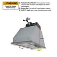 thumbnail image 6 of Awoco 36" Built-in Insert Stainless Steel Range Hood for Wood Hoods, 4 Speeds, 6” Round Top Vent, 600CFM, 6 of 9