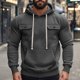 thumbnail image 1 of pstuiky camisas de manga larga para hombre, Blusa de moda para hombre, de color liso, con capucha, manga larga, cordón ajustable y botones en los bolsillos. camisetas de hombre m, 1 of 9