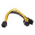 thumbnail image 3 of Power Cable, 7.87Inch Graphics Card PCI-E Power Cable , Stable Yellow Durable For Computer Desktop, 3 of 8