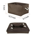 thumbnail image 3 of Unique Bargains Home Fabric Storage Baskets Bin Cube Organizer with Handle(2 Colors), 3 of 8