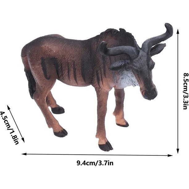 Jouet Animal réaliste, Simulation d'animaux de la Jungle Africaine Grande Figurine de Gnou pour Cadeau de Collection décorative Jouet Animal réaliste, Simulation d'animaux de la Jungle Africaine Grande Figurine de Gnou pour Cadeau de Collection décorative