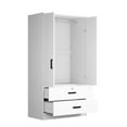 thumbnail image 3 of Woodpeckers Furniture and Mattress 2-Door Wardrobe with 2-Drawers New Design, 3 of 6