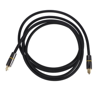 MEIRIYFA Câble Optique Toslink Numérique 1,5 M - Fibre Optique Mâle Vers Mâle, Nylon Tressé Plaqué Or 24K - Son Sans Perte Pour Home Cinéma & Barre De Son