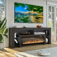 thumbnail image 7 of Waleaf 82" Modern Fireplace TV Stand with 50" Electric Fireplace Up to 90" TVs, Entertainment Center with 12 LED Color Flame and 20 Color LED Light, 7 of 7
