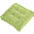 thumbnail image 4 of Chair Seat Cushion, Meditation Cushion, 16X16 in 3 in Thick, Random Buttons, Tufted, Corduroy, Lime Green, 1 Pc, 4 of 7