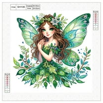 Green Leaf Angel Gnome Diamond Art Painting Kit