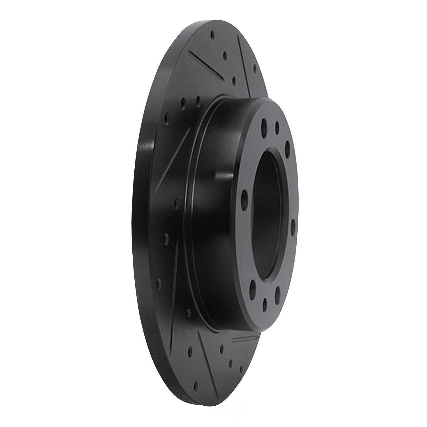 Dynamic Friction Company 633-76095R DFC Brake Rotor - Drilled And Slotted - Black