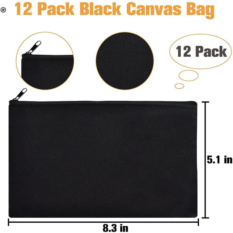 Blank makeup bags bulk 5 pack sale