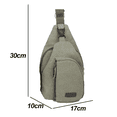 thumbnail image 2 of Canvas Sling Bag Crossbody Backpack Hiking Daypack Rucksack for Men Women Outdoor Cycling Travel, 2 of 5