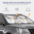 thumbnail image 2 of Lsque White Reindeer Portrait 2 PCS Windshield Sun Shade | CarFoldable Window Covers | Car Accessories Reflect UV for Universal Cars SUV Truck | Medium, 2 of 7