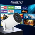 thumbnail image 3 of BDQ Mini Projector, Support 4K 1080P with Dual-Band WIFI6 5G Wireless 5.4 Bluetooth Android 11., 3 of 10