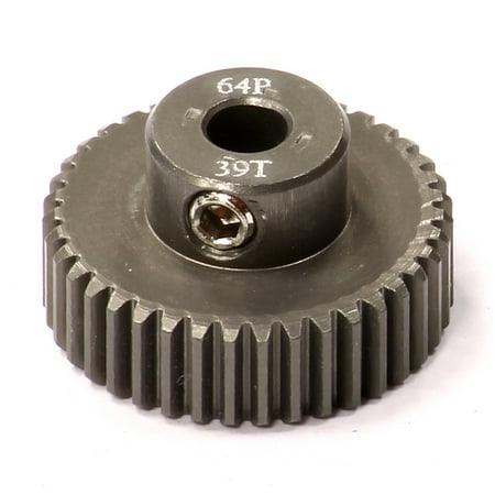 - Integy RC Toy Model Hop-ups C24284 Billet Machined Hard Anodized Aluminum 64 Pitch Pinion 39 Teeth for 0.125 Shaft