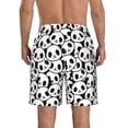 thumbnail image 3 of Kdxio Cute Panda Pattern Mens Casual Shorts - Drawstring Summer Beach Sports Shorts for Men, 3 of 9