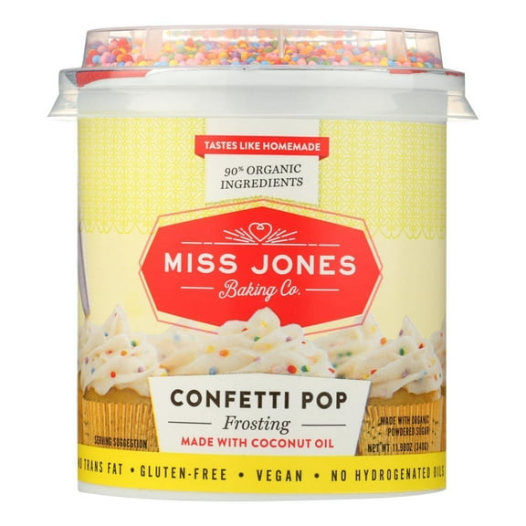 Miss Jones Baking Co. Confetti Pop Frosting, 11.98oz