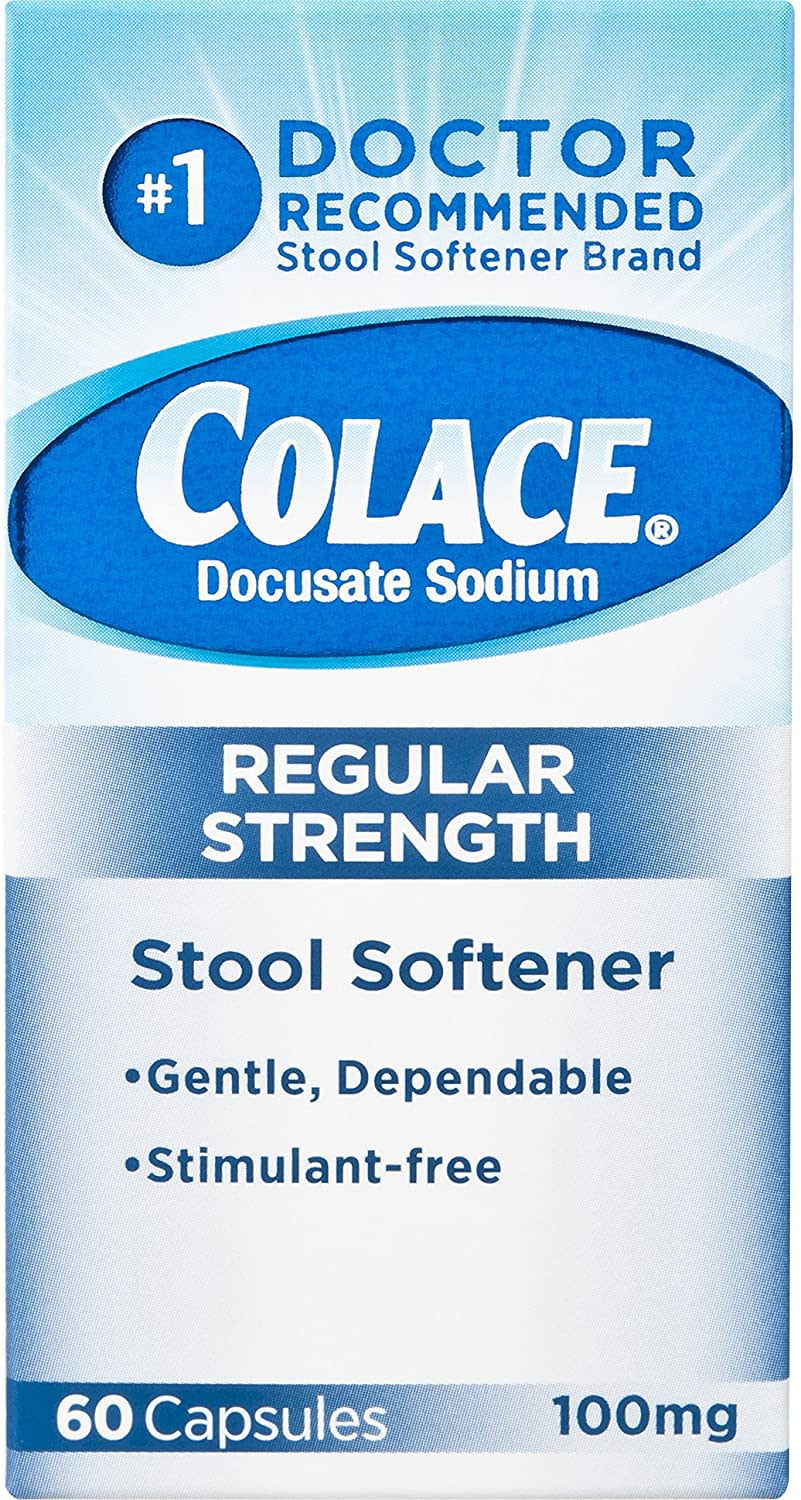 Colace Regular Strength Stool Softener 100mg 60 Capsules Walmart Com