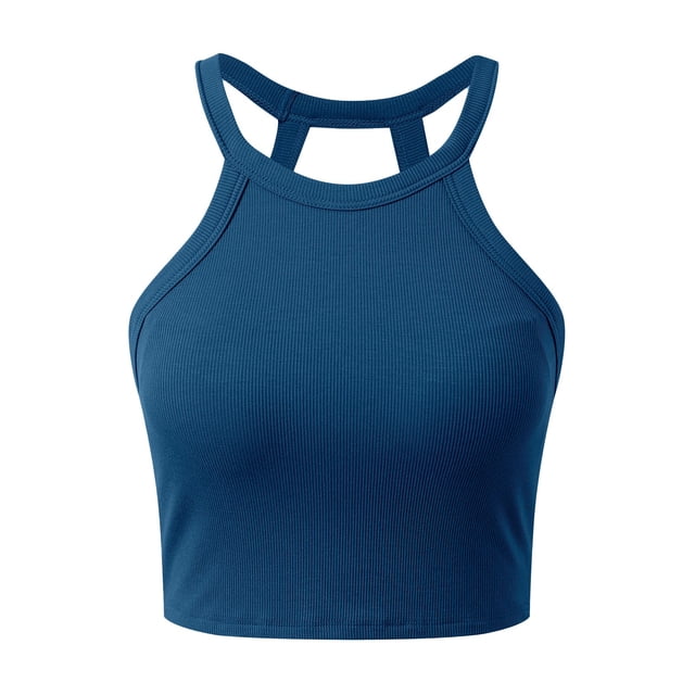 Hauts de Mode pour Femmes Camisole avec Soutien-Gorge Intégré pour Printemps-Été-Automne – Débardeur Confortable Doux Extensible pour Intérieur Extérieur Festivals de Musique et Usage Quotidien Décontracté