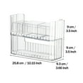 thumbnail image 6 of 2-Tier Medicine Cabinet Shelves Organizer, Makeup Storage Holder Compartments, Shelf Trays for Bathroom Cabinet Wall, Counter, Vanity, Kitchen - Clear, 6 of 6