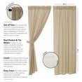 thumbnail image 6 of Drevy Sawyer Mill Ticking Striped Cotton Farmhouse Curtains Rod Pocket Tie Back(s) Panel Pair, Charcoal, 6 of 6