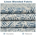 thumbnail image 3 of DriftAway Roman Linen Blend Blackout Tie Up Curtain for Kitchen Adjustable Balloon Watercolor Stripe Textured Printed Roman Shades for Small Window Single Rod Pocket Window Coverings 45W x 63L Navy, 3 of 8