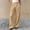 Khaki, variant on Girls Fleece Lined Sweatpants with Side Pockets, Elastic Drawstring Waist Fall Winter Loose Fit Solid Color Casual Wide Leg Pants for Little Big Kids Black Size 14-15