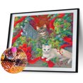 thumbnail image 1 of Cuadros Decorativos Cuadros Decorativos 5D DIY diamante pintura perezoso gato Navidad Kits completo Likrtyny embutido en tela, 1 of 8