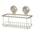 thumbnail image 3 of iDesign Everett Metal Push Lock Suction Shower 1-Shelf Caddy Organizer, Satin, 3 of 7