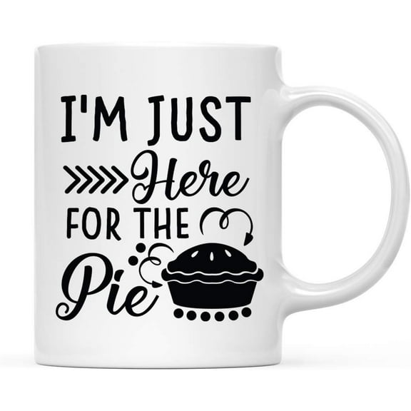Koyal Wholesale Fall Autumn Season 11oz. Coffee Mug Gift, I'm Just Here for The Pie, 1-Pack