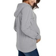 thumbnail image 6 of zttd womens maternity pregnancy casual long sleeve zip up hoodie sweatshirt with pockets blouse, 6 of 9