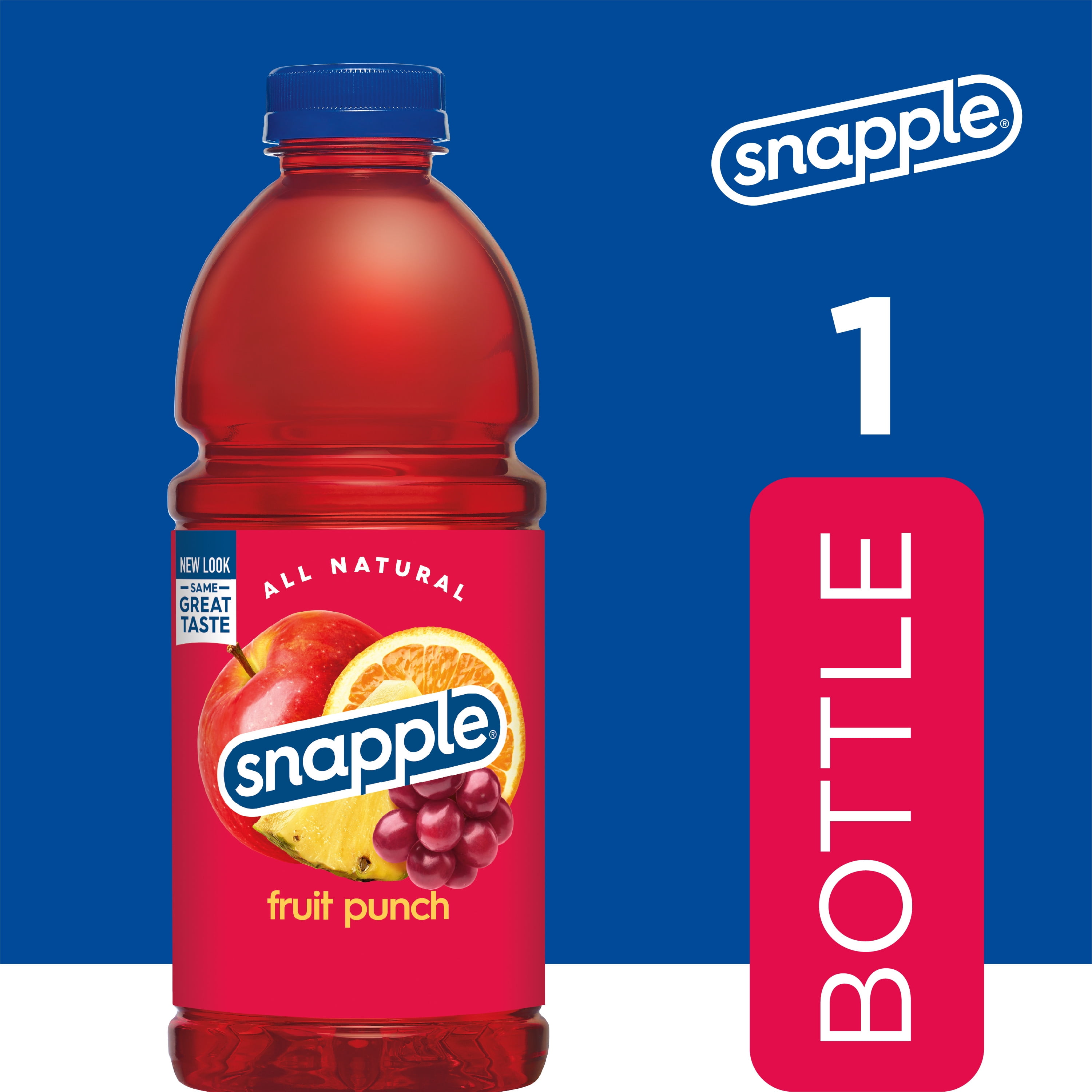 (4 pack) Snapple Fruit Punch, 32 Fl Oz Bottle