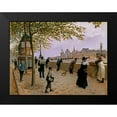 thumbnail image 2 of Beraud, Jean 24x19 Black Modern Framed Museum Art Print Titled - On the Banks of the River Seine, 2 of 5