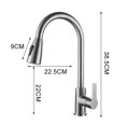 thumbnail image 2 of Grifo de tirada con modos de rociado para giro de 360° mezclador de agua caliente y fría., 2 of 12